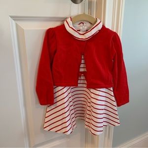 Janie and Jack Sleeveless Dress & Sweater - EUC